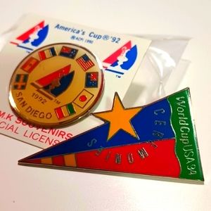 '92 & '94 World Cup Souvenir Collectors Pin, Set of 2